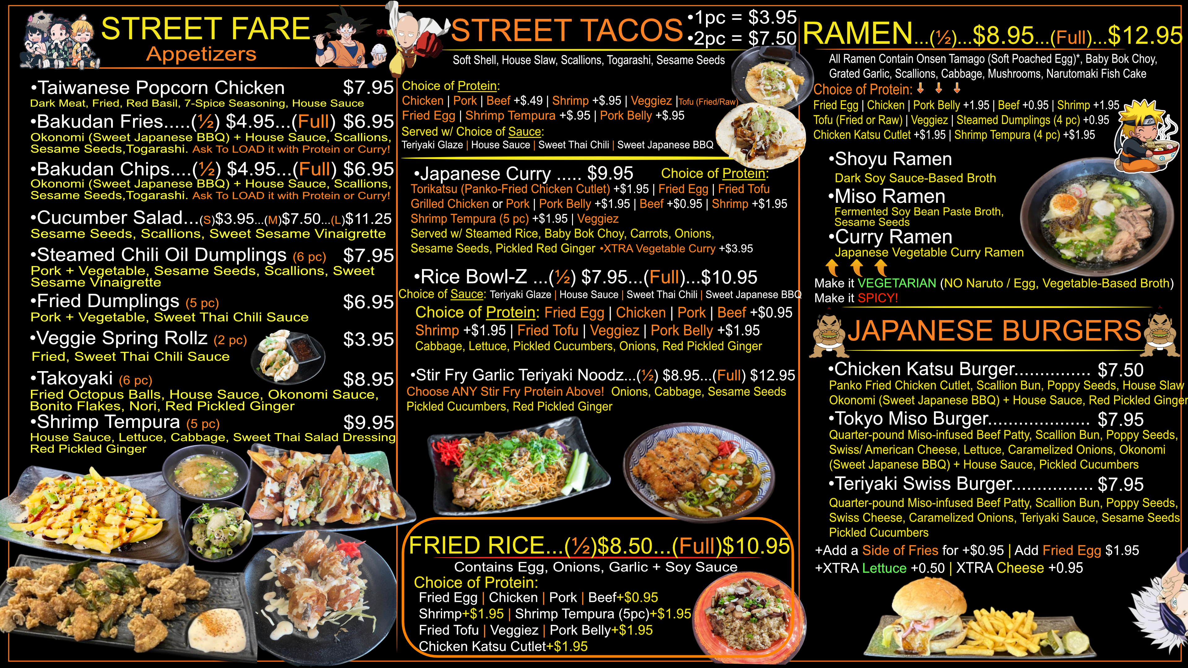 Bakudan Menu Part 1