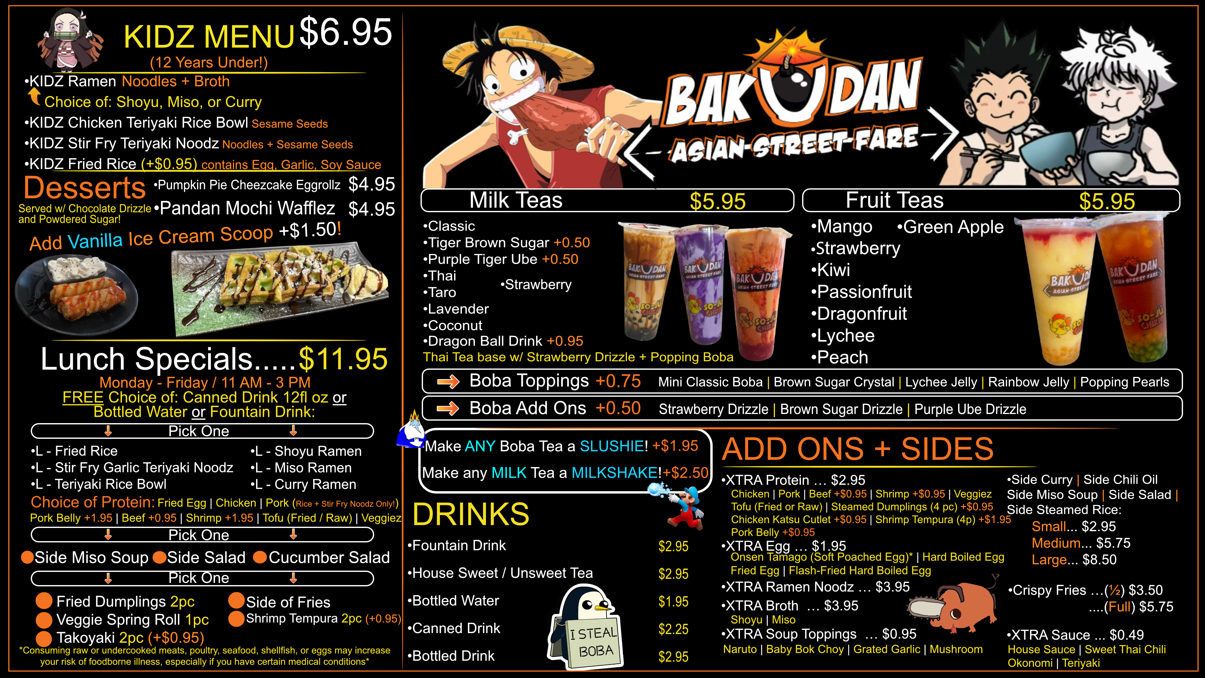 Bakudan Menu Part 2